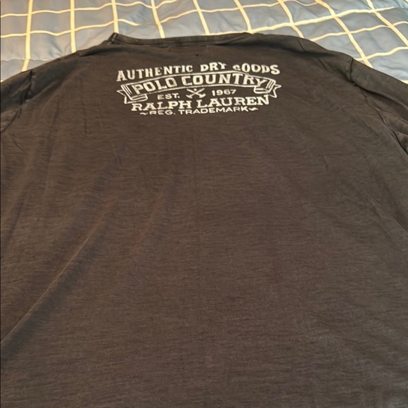 Ralph Lauren Men's Dark Gray Long Sleeve Tee - Picture 5 of 5